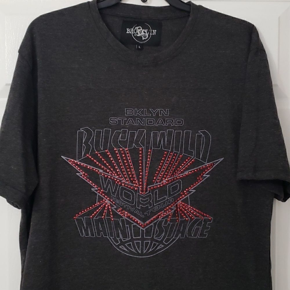 Brooklyn Standard BKLYN Standard Buck Wild Festival Black T-Shirt. Men's Large